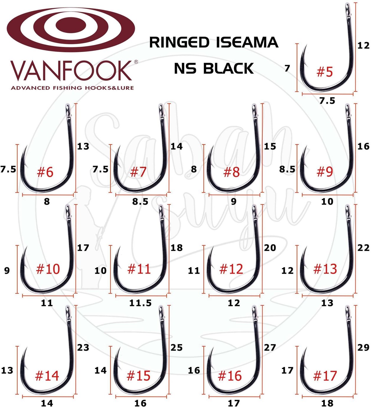 Vanfook Ringed Iseama Delikli İğne NS Black #11