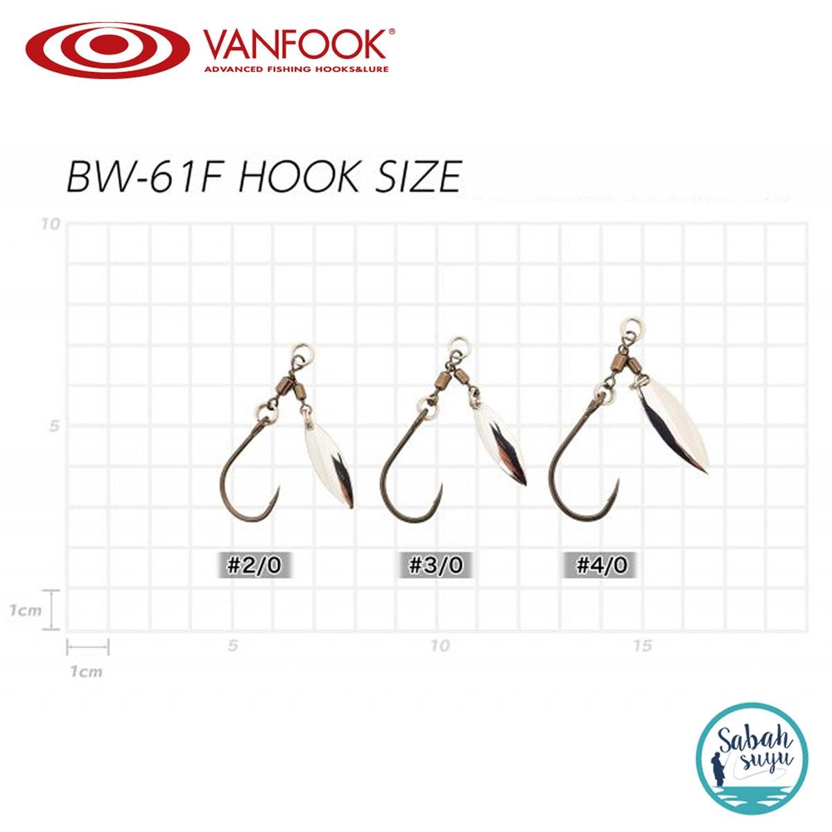 Vanfook Willow Blade BW-61F Fusso Black #4/0 (1+2 İğne)