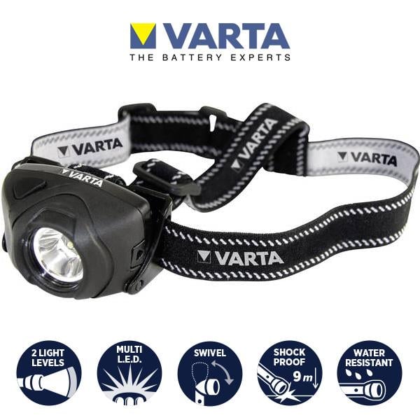 Varta 17731 H20 120 lm 121mt Led Kafa Lambası 3XAAA