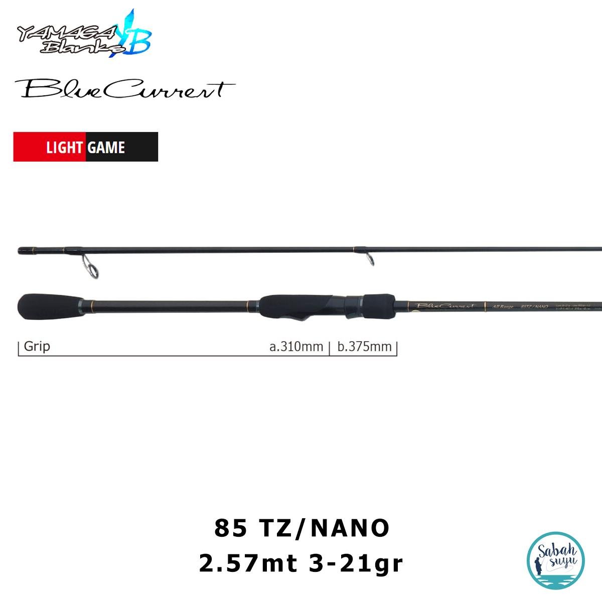 Yamaga Blanks BlueCurrent 85 TZ Nano 2.57mt 3-21gr (2P) Spin Kamış
