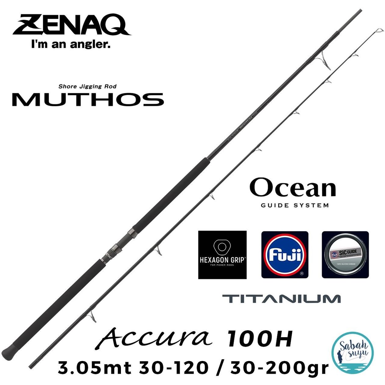 Zenaq Defi Muthos Accura 100H (Ocean) 305cm 30-120 / 30-200gr Shore Jigging Kamış
