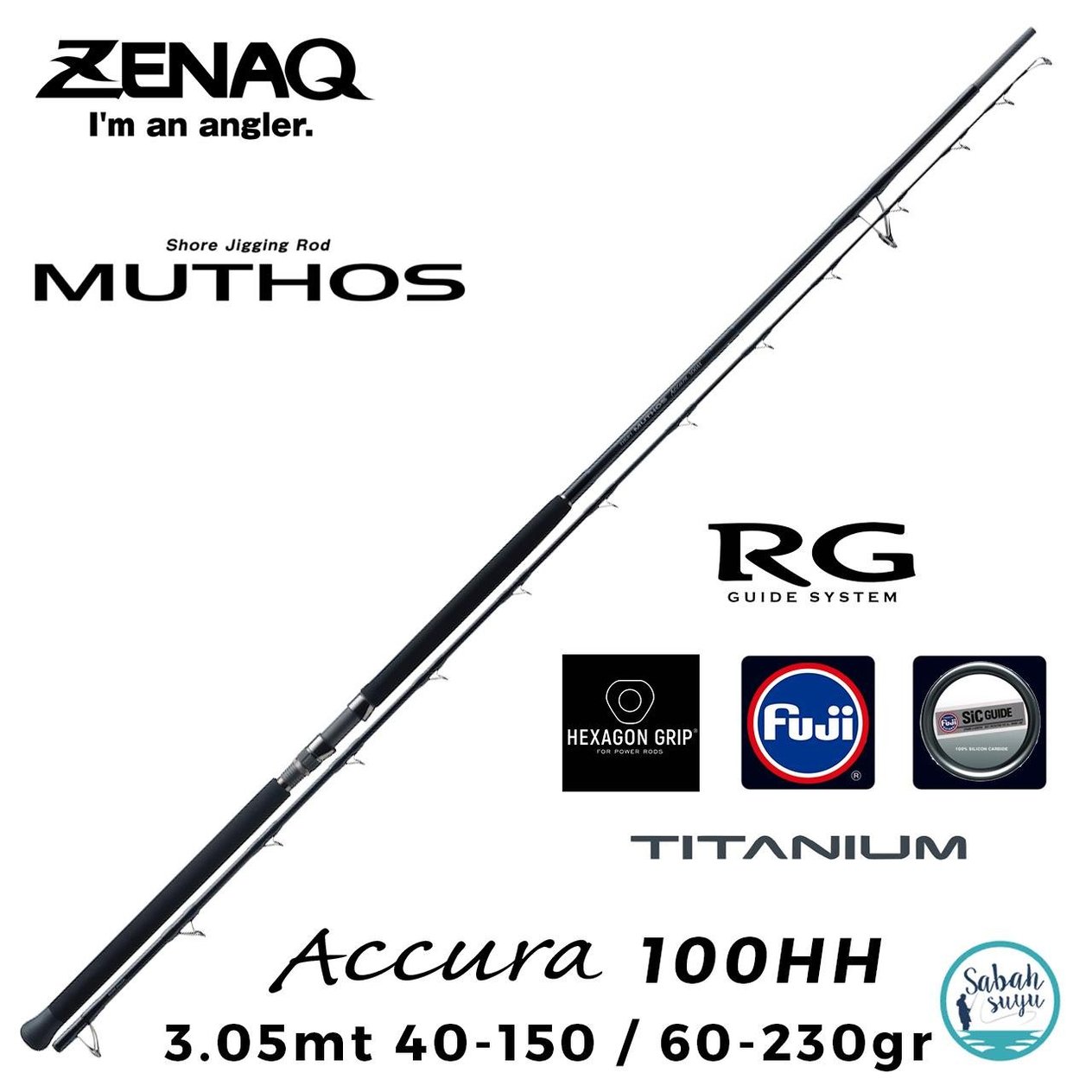 Zenaq Defi Muthos Accura 100HH (RG) 305cm 40-150 / 60-230gr Shore Jigging Kamış