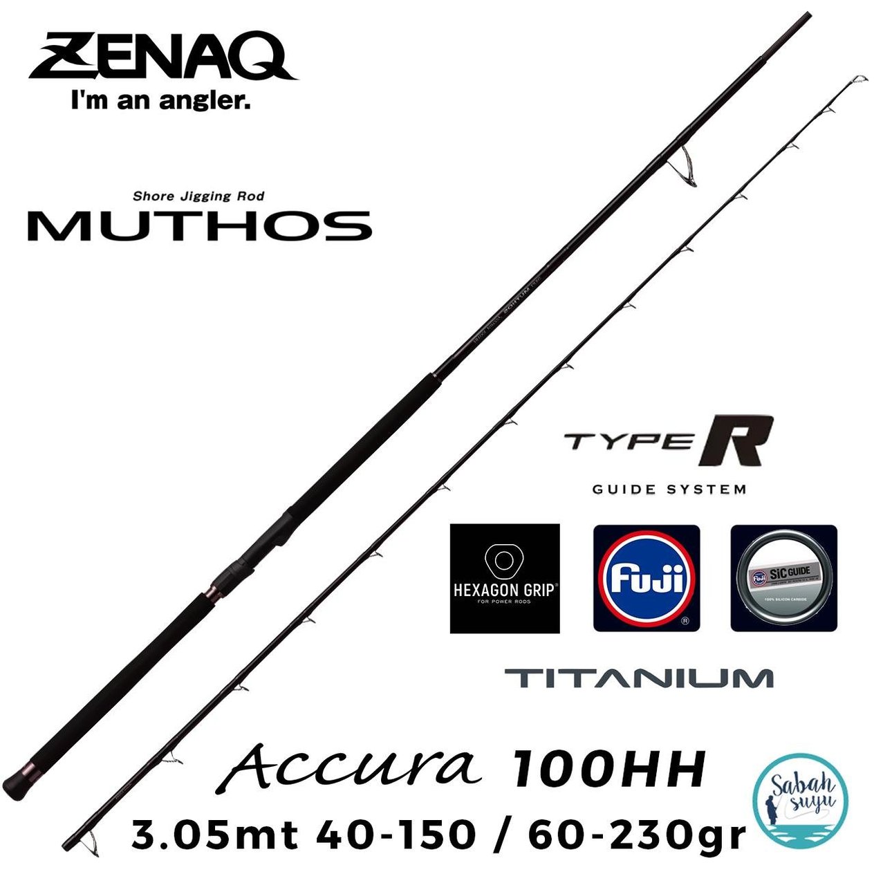 Zenaq Defi Muthos Accura 100HH (Type R) 305cm 40-150 / 60-230gr Shore Jigging Kamış