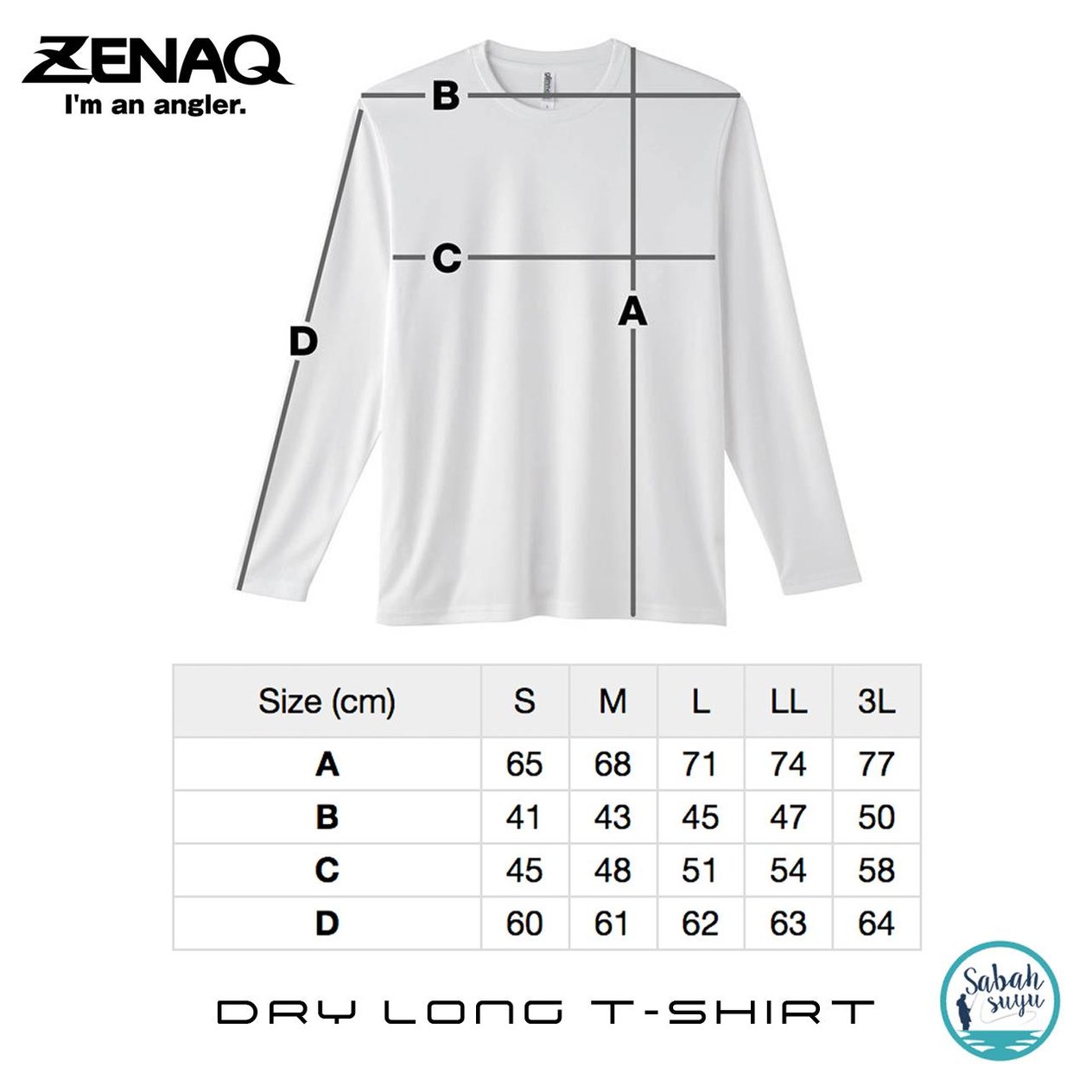 Zenaq Dry Long T-Shirt (Zenaq Logo Black / L)