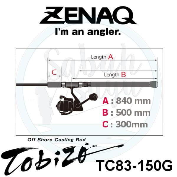 Zenaq Tobizo TC83-150G 252cm Max 180gr Offshore Casting Popping Kamış