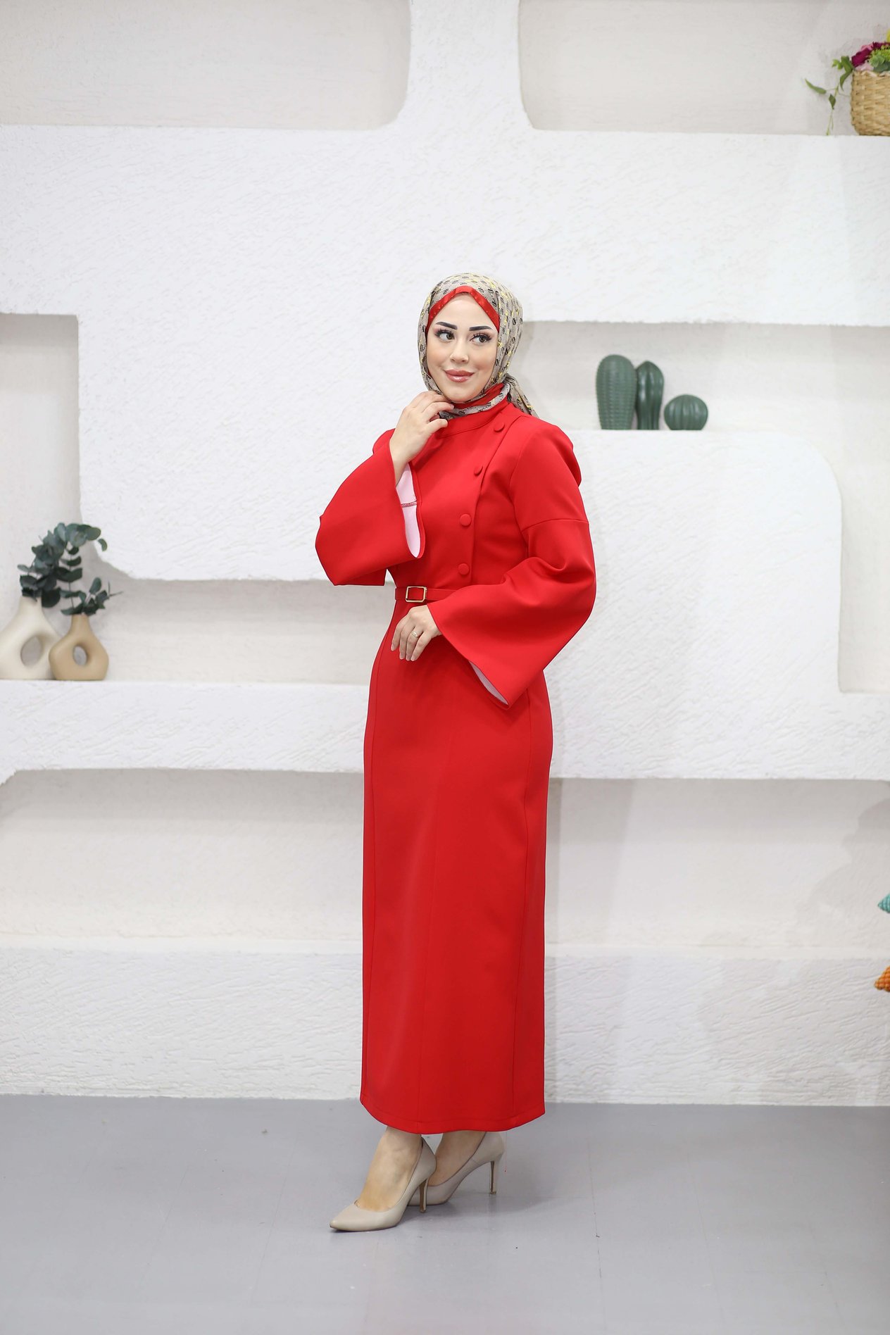 More Elbise Kırmızı 1136