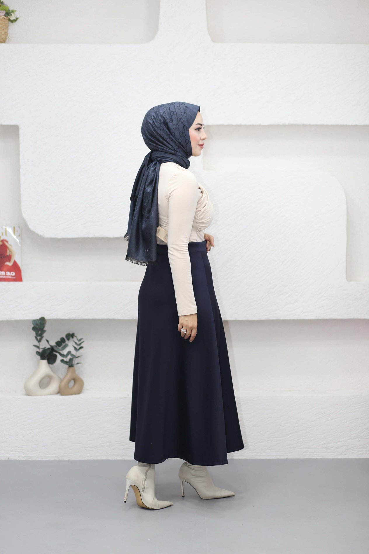 Drape Büzgülü Bluz Bej 8929