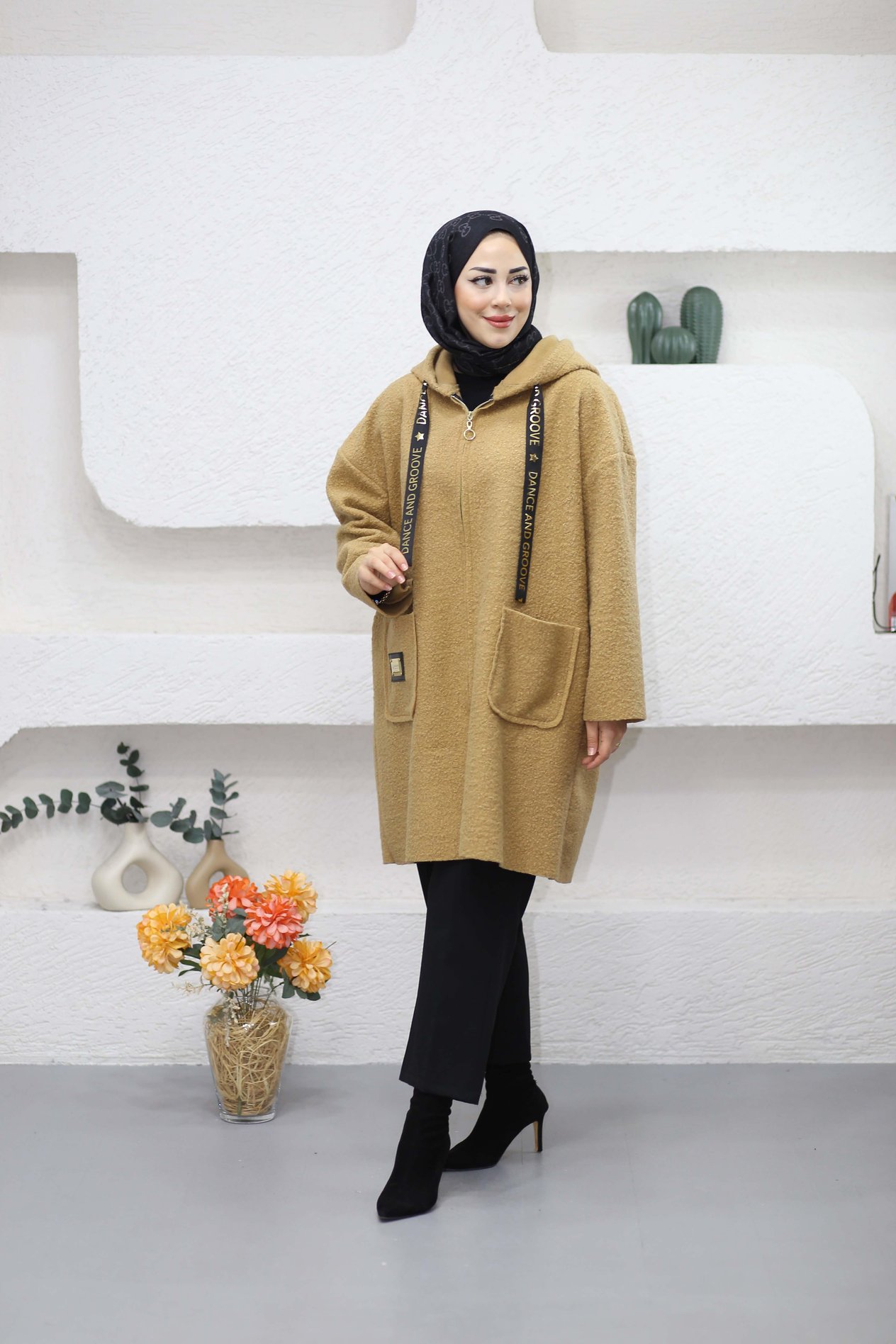 Armalı Teddy Kap Camel 4080