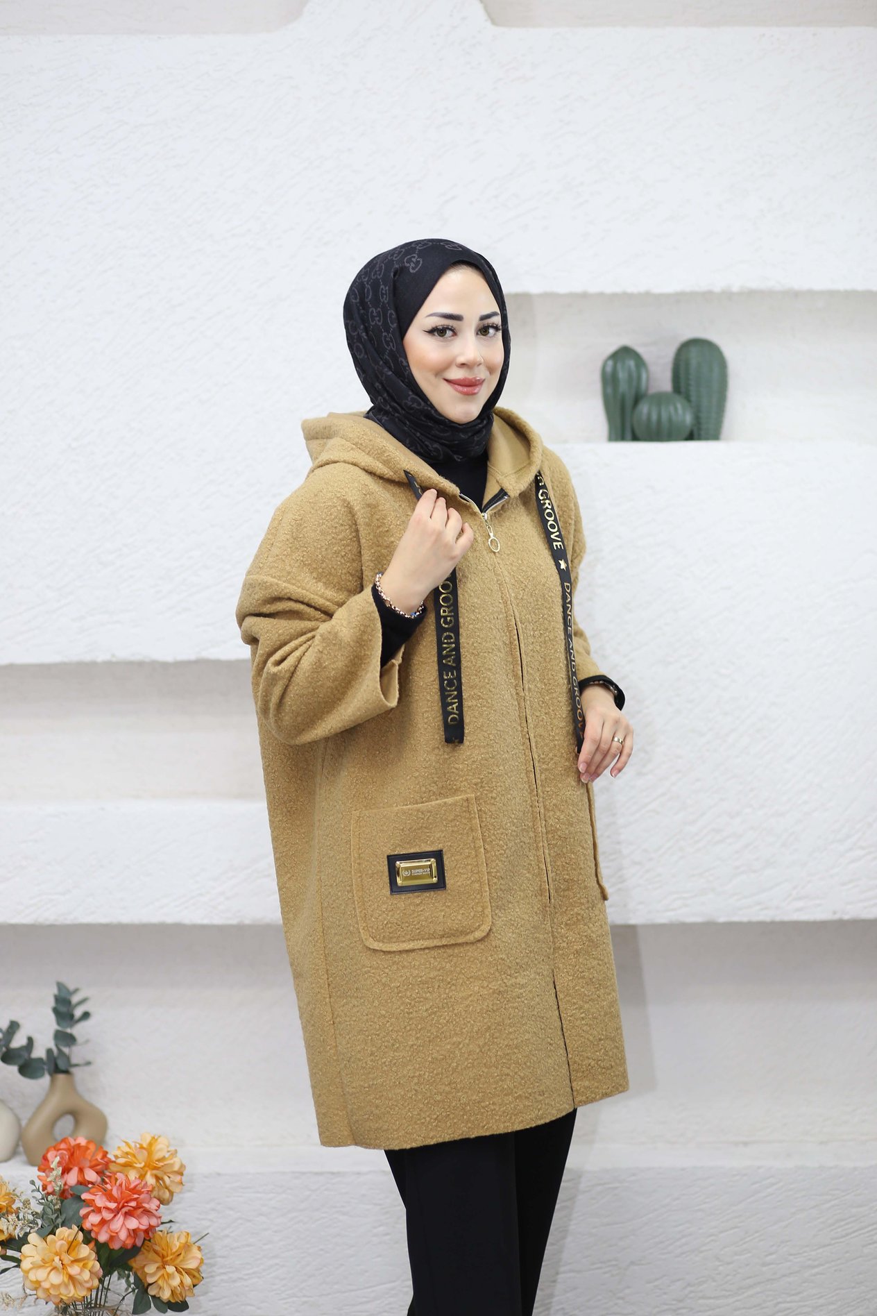 Armalı Teddy Kap Camel 4080
