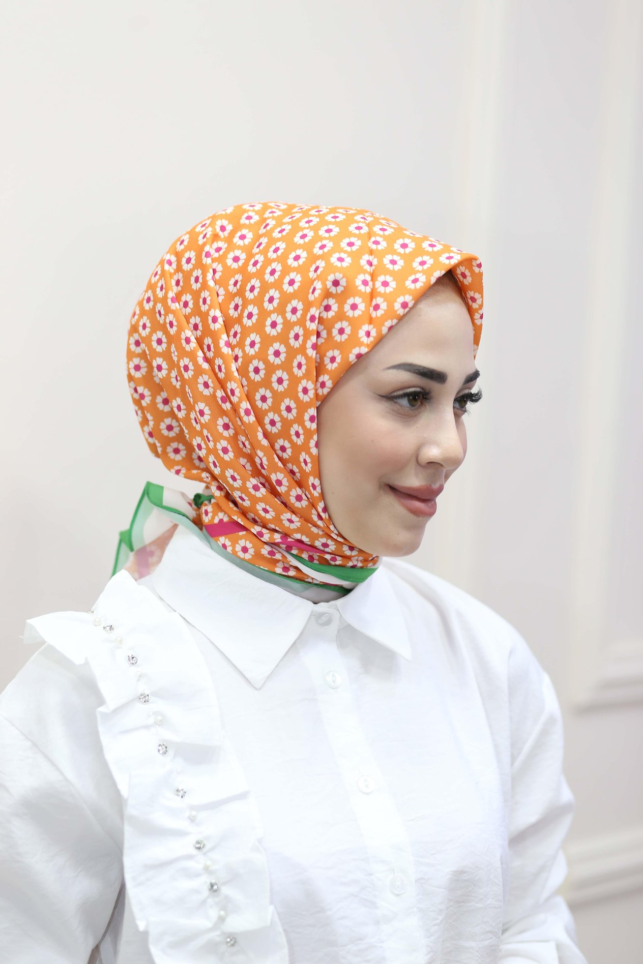 Papatya Eşarp Turuncu 8256