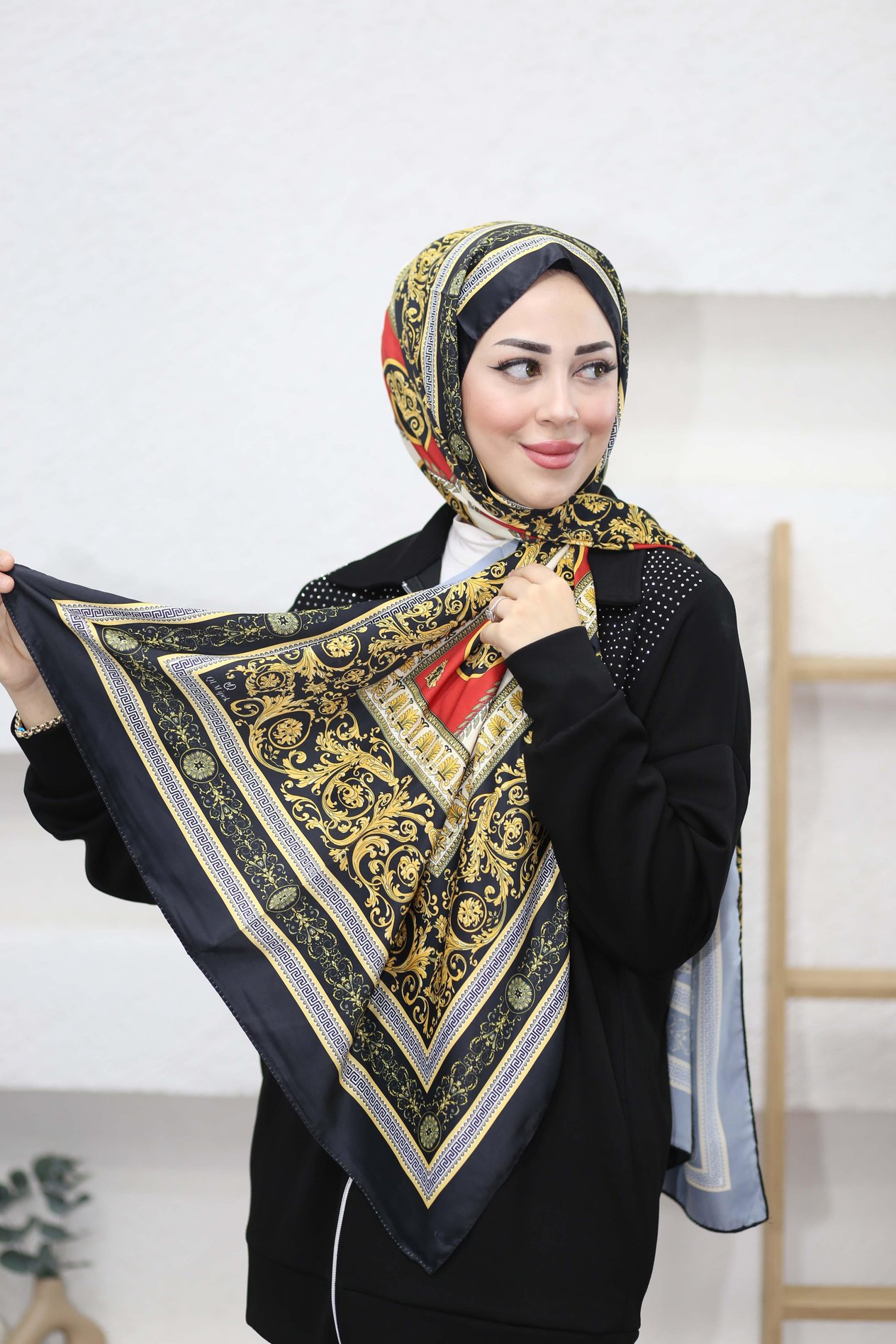 Tuğra Şal Kırmızı/Siyah 5461