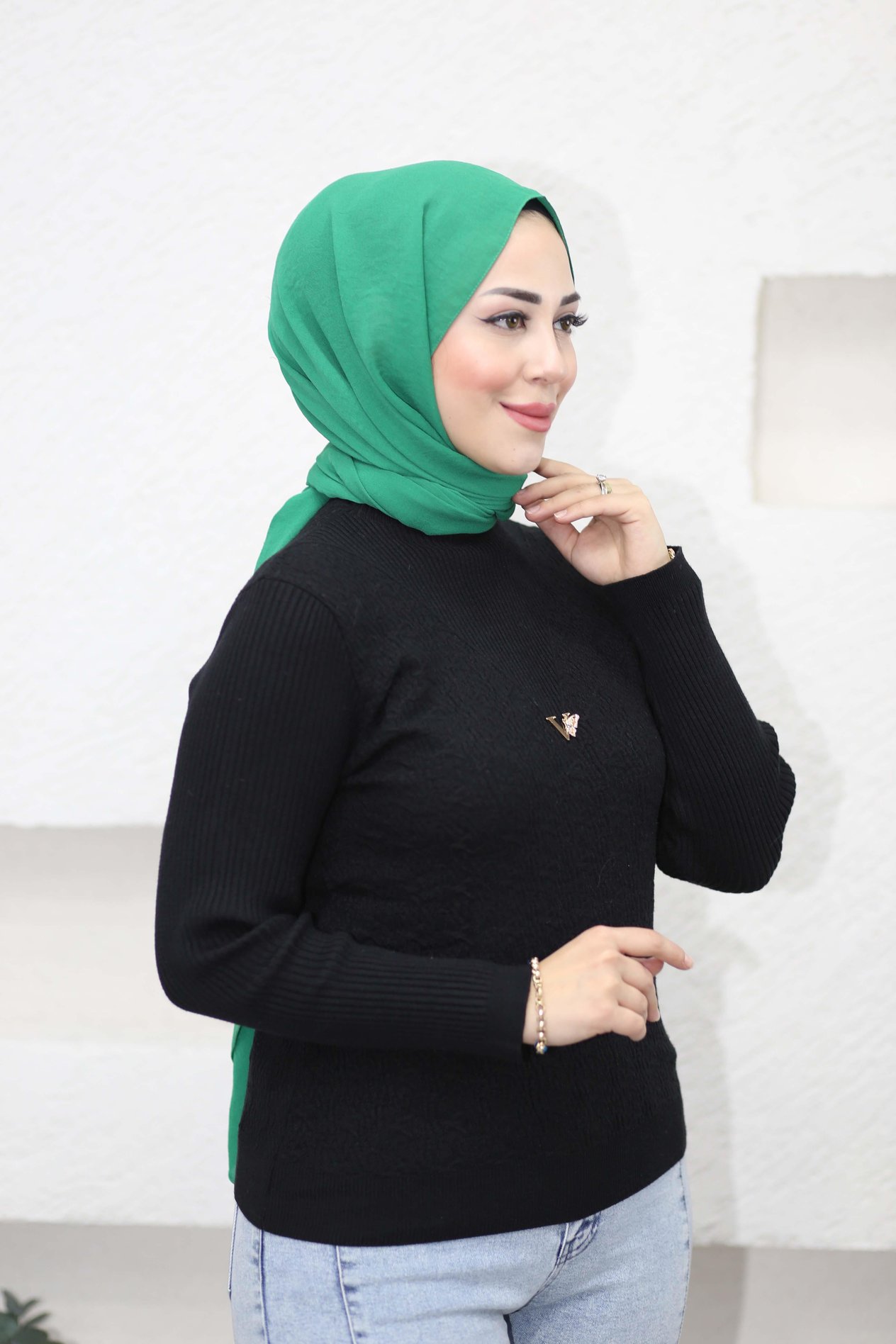 Armalı Triko Tunik Siyah 140248