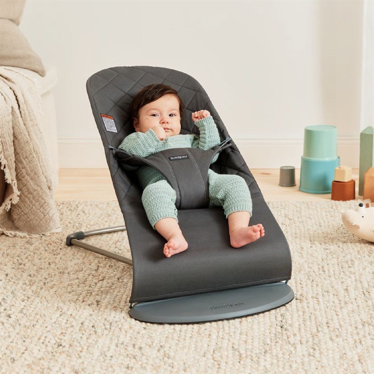 Babybjörn Balance Bliss Ana Kucağı Cotton / Anthracite & Kanguru Mini 3D Cotton Jersey / Charcoal Grey