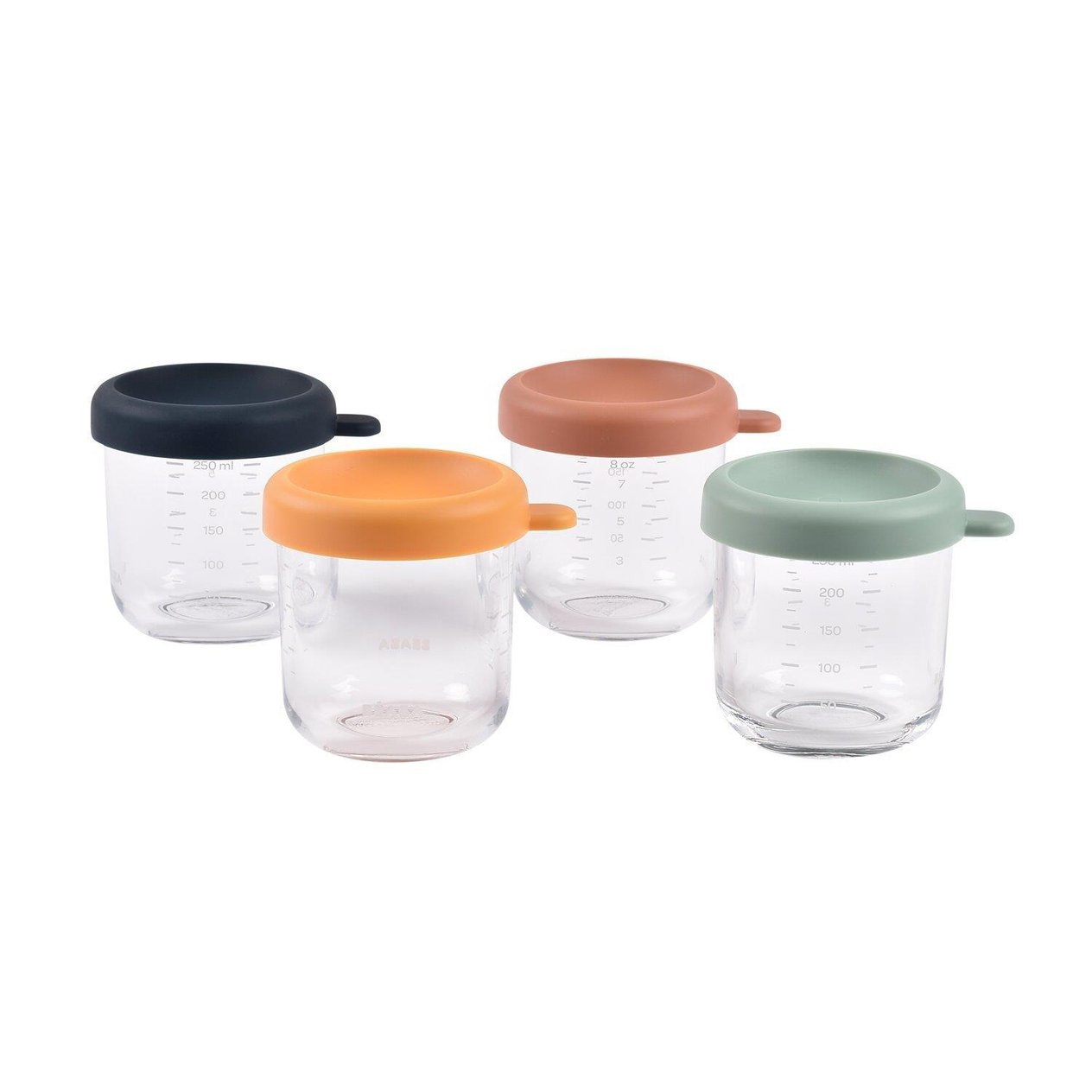 Bebek cam mama kavanozu 4lü set 250 ml, Sunrise color mix