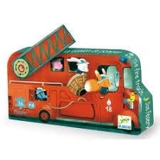 Djeco Dekoratif Puzzle 16 Parça - The Fire Truck