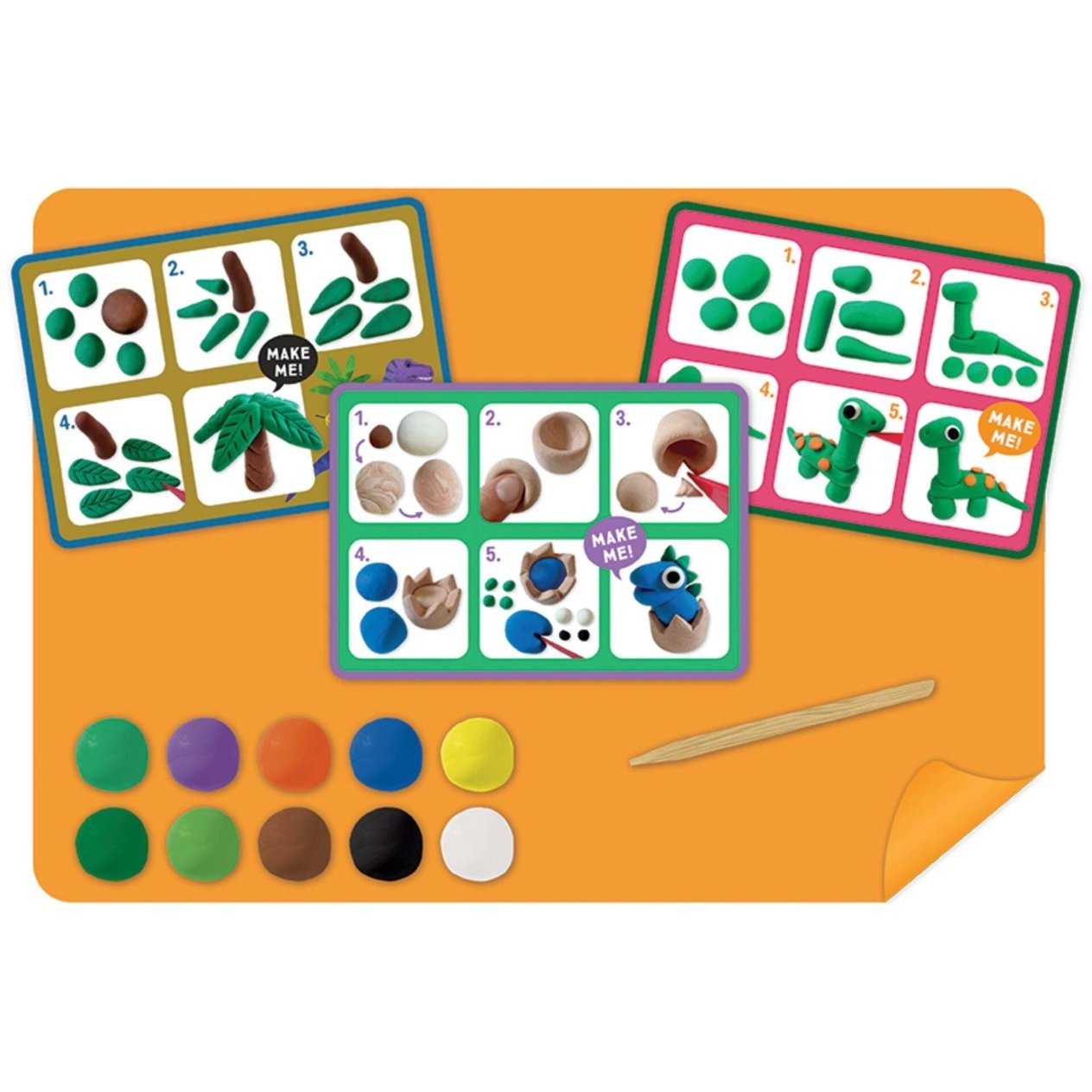Floss & Rock Clay And Play Hava İle Kuruyan Kil Seti/ Dino