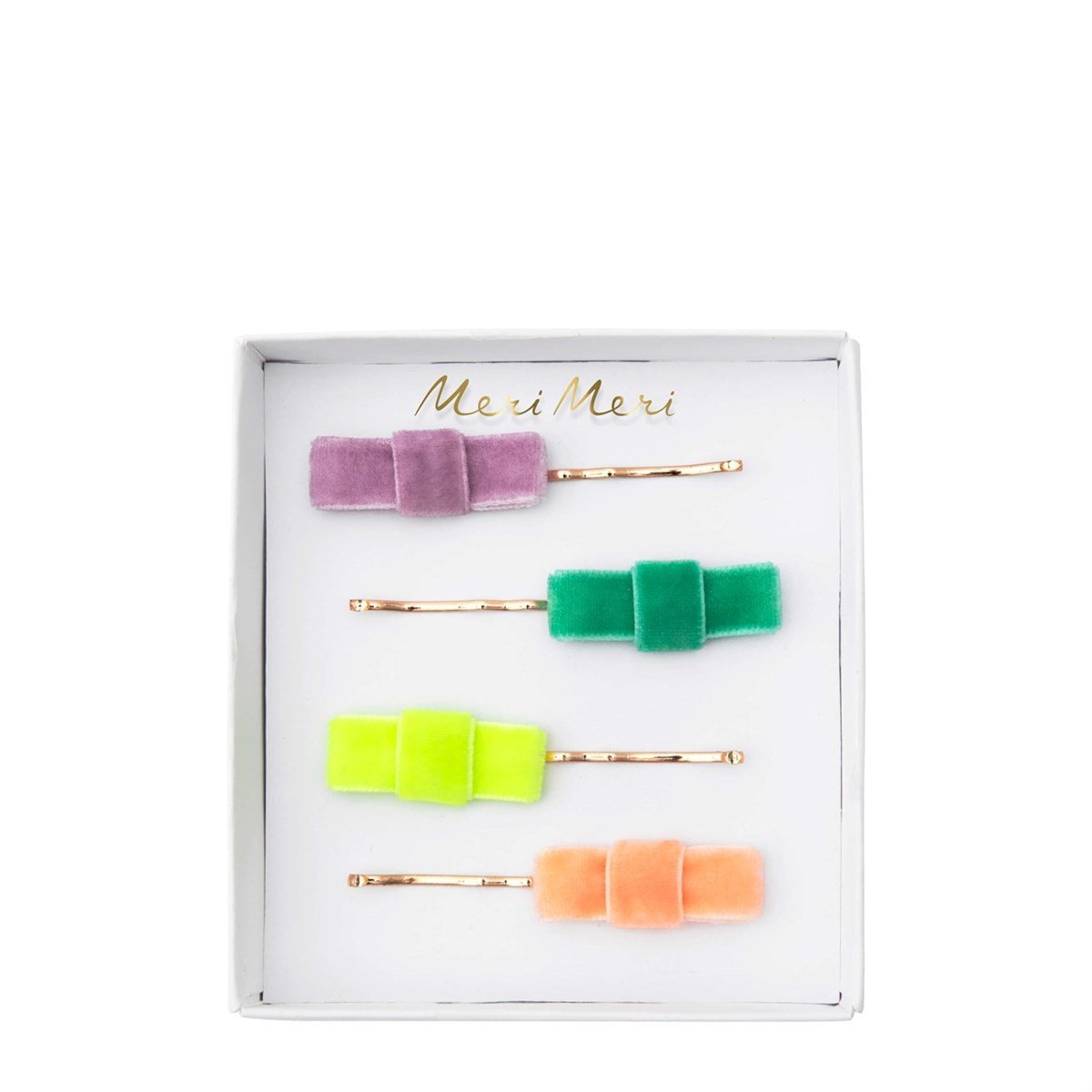 Meri Meri - Velvet Bow Hair Slides - Kurdele Detaylı Kadife Toka