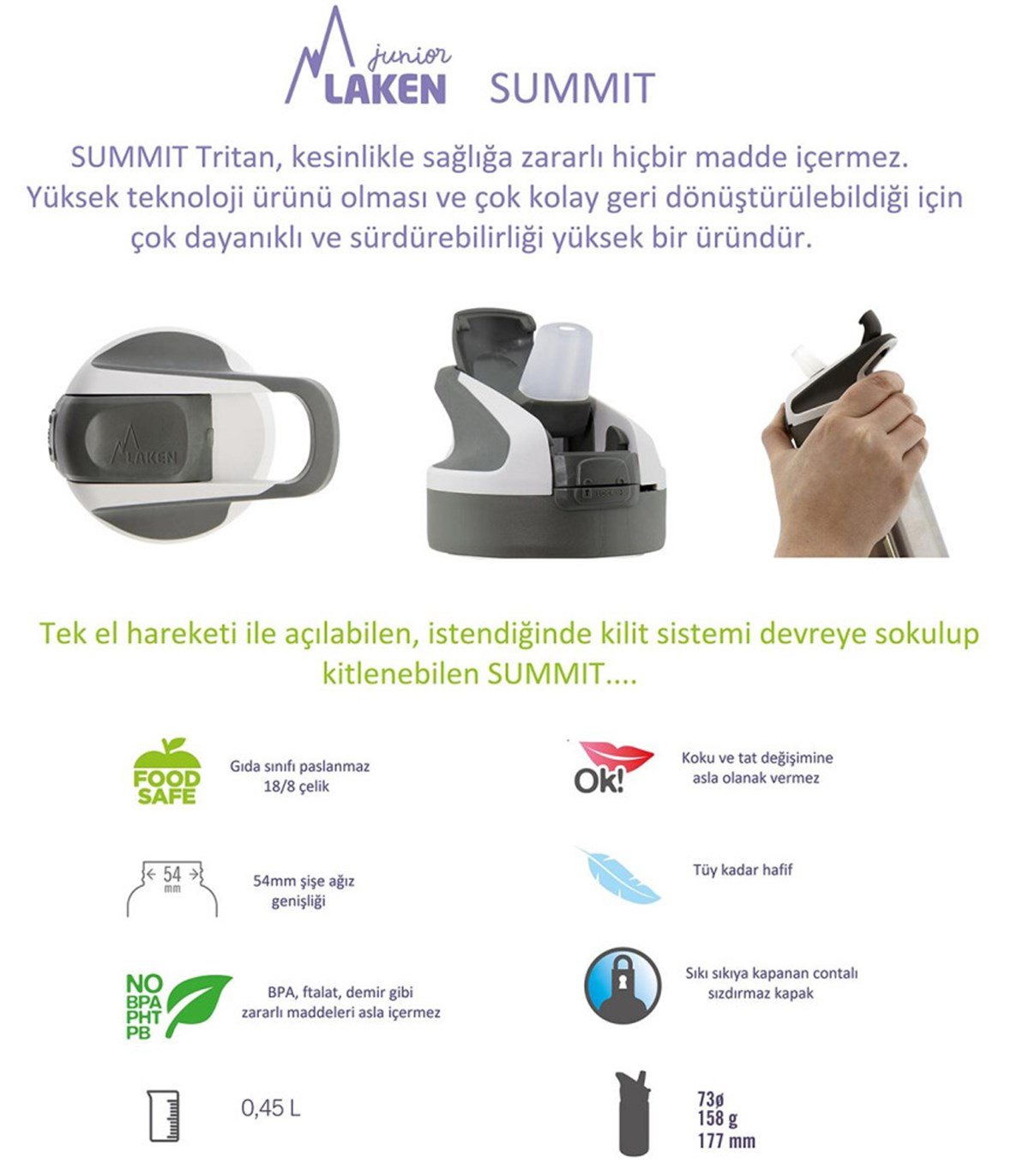 Laken Tritan Summit Şişe 0,45L | Balena
