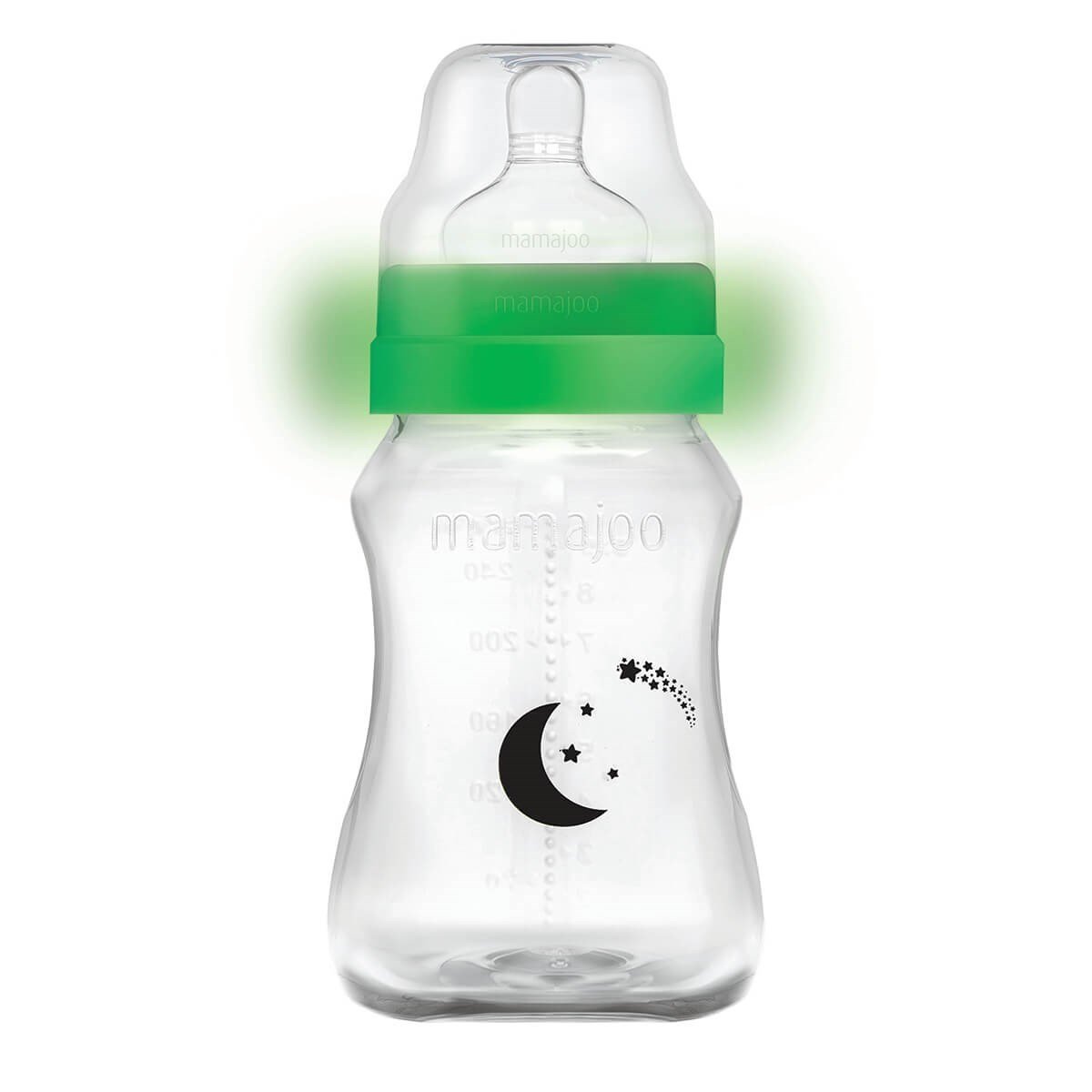 Mamajoo 1 x Gece & Gündüz Biberonu 270 ml & Anti-Kolik Biberon Emziği No:2 / M