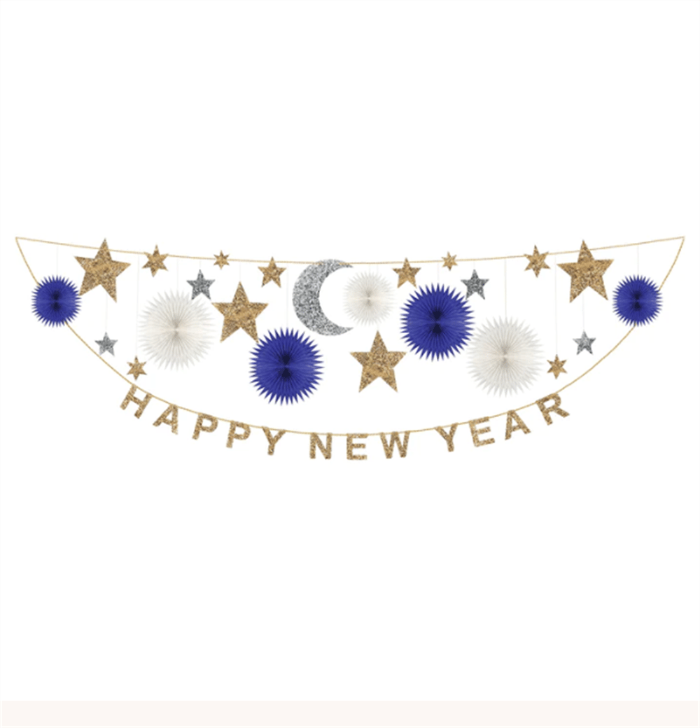 Meri Meri - Celestial New Year Garland - Happy New Year Asılan Süs