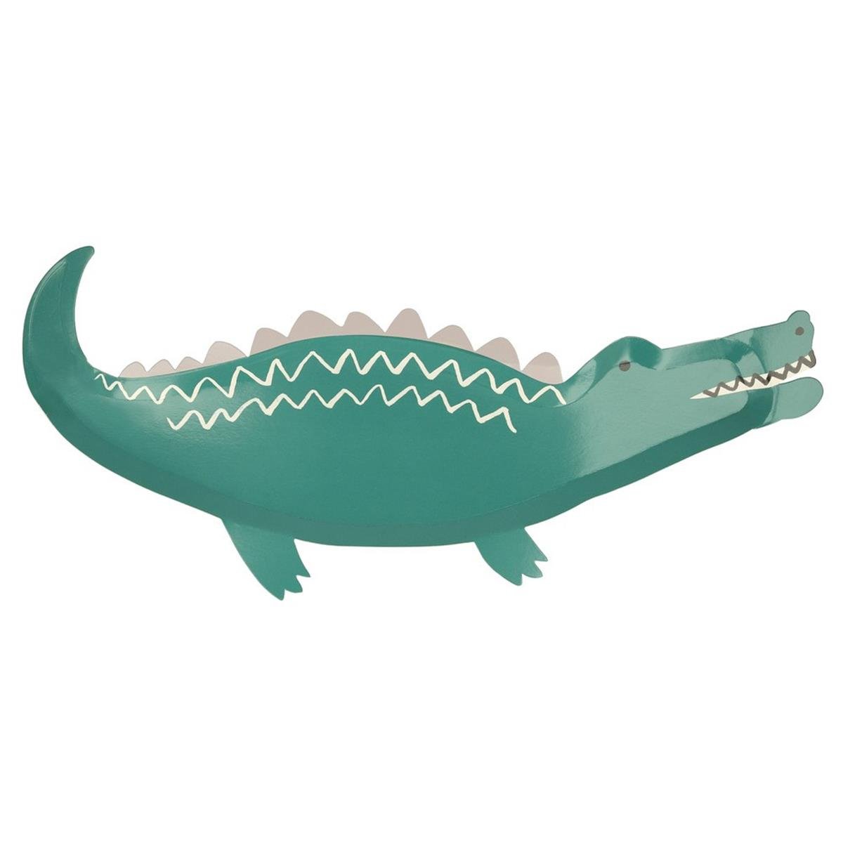 Meri Meri - Crocodile Plates - Timsah Tabaklar - 8'li