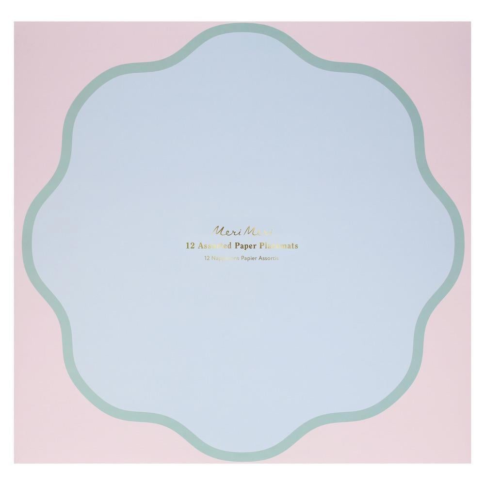 Meri Meri - Dalgalı Yuvarlak Pastel Servis Matı - 12 Adet