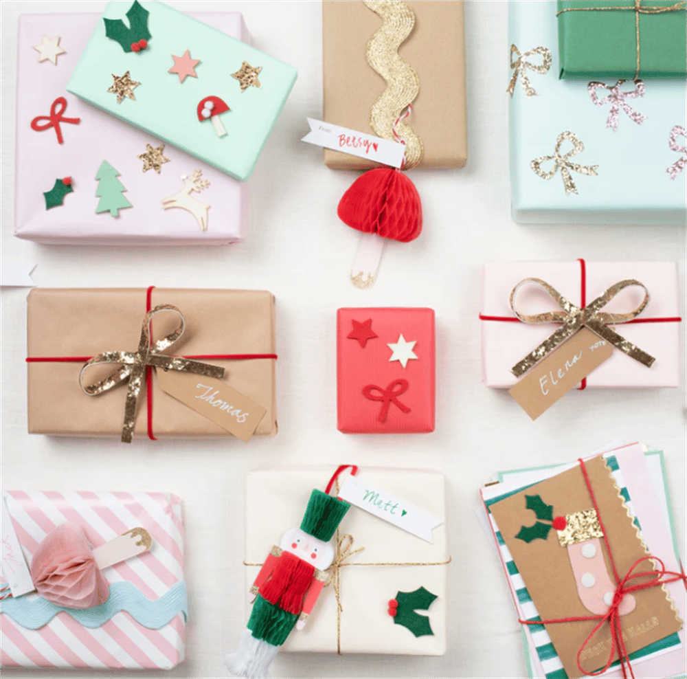 Meri Meri - Felt Christmas Icon Stickers - Yeni Yıl Motifli Çıkartmalar (4'lü)