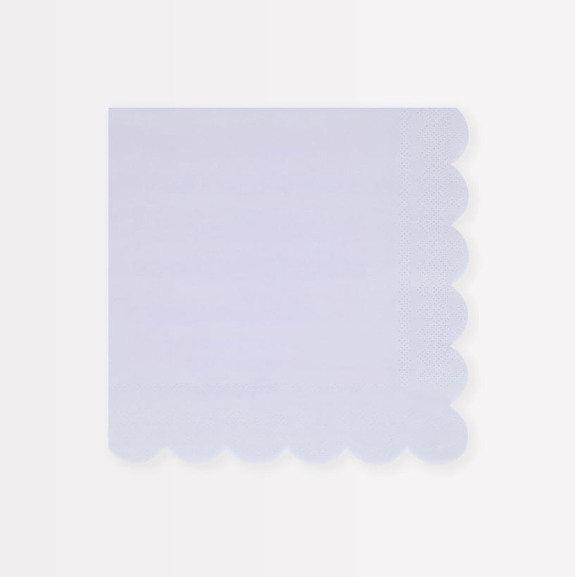Meri Meri - Periwinkle Large Napkins - Menekşe Rengi Peçeteler (L) (x16)
