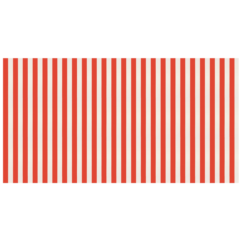 Meri Meri - Red Striped Tablecloth - Kırmızı Çizgili Masa Örtüsü