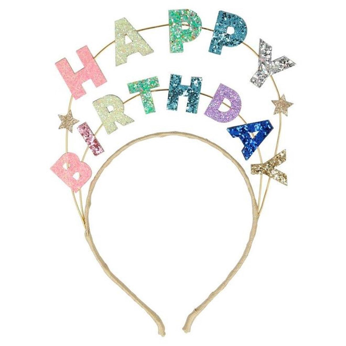 Parıltılı Happy Birthday Taç