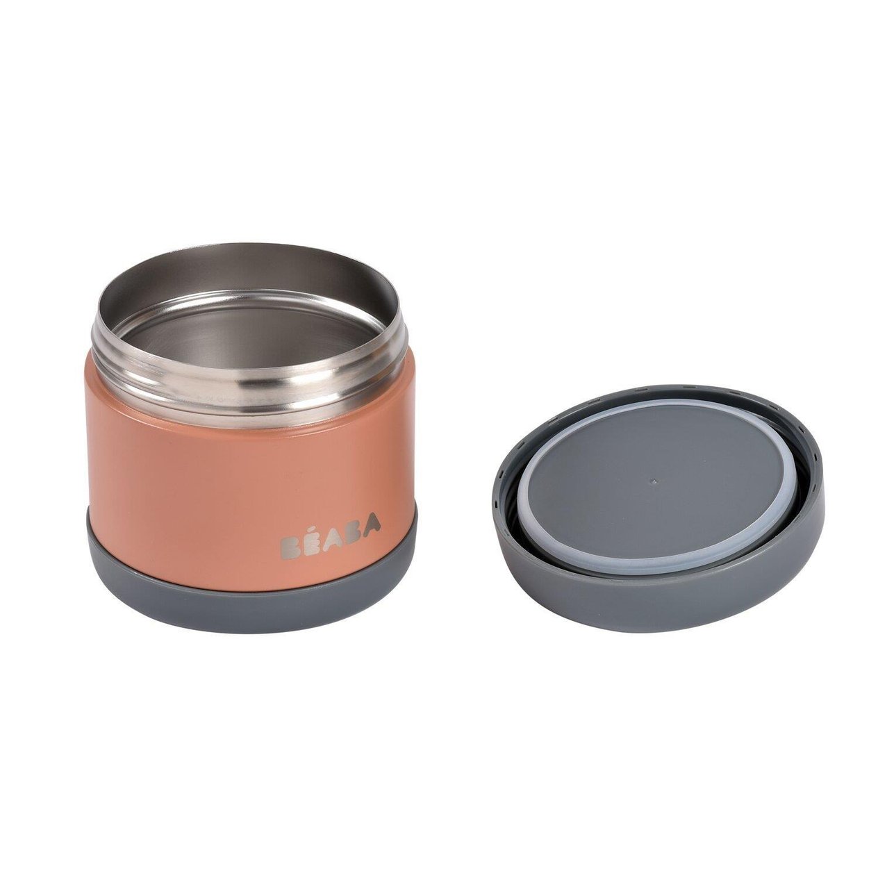 Paslanmaz Çelik Yiyecek Termosu 500ml, Mineral grey/Terracotta