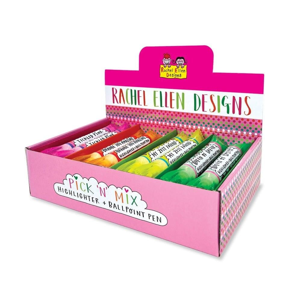 RACHEL ELLEN DESIGN Fosforlu  ve Tükenmez Çift Taraflı KalemLer/ Yeşil