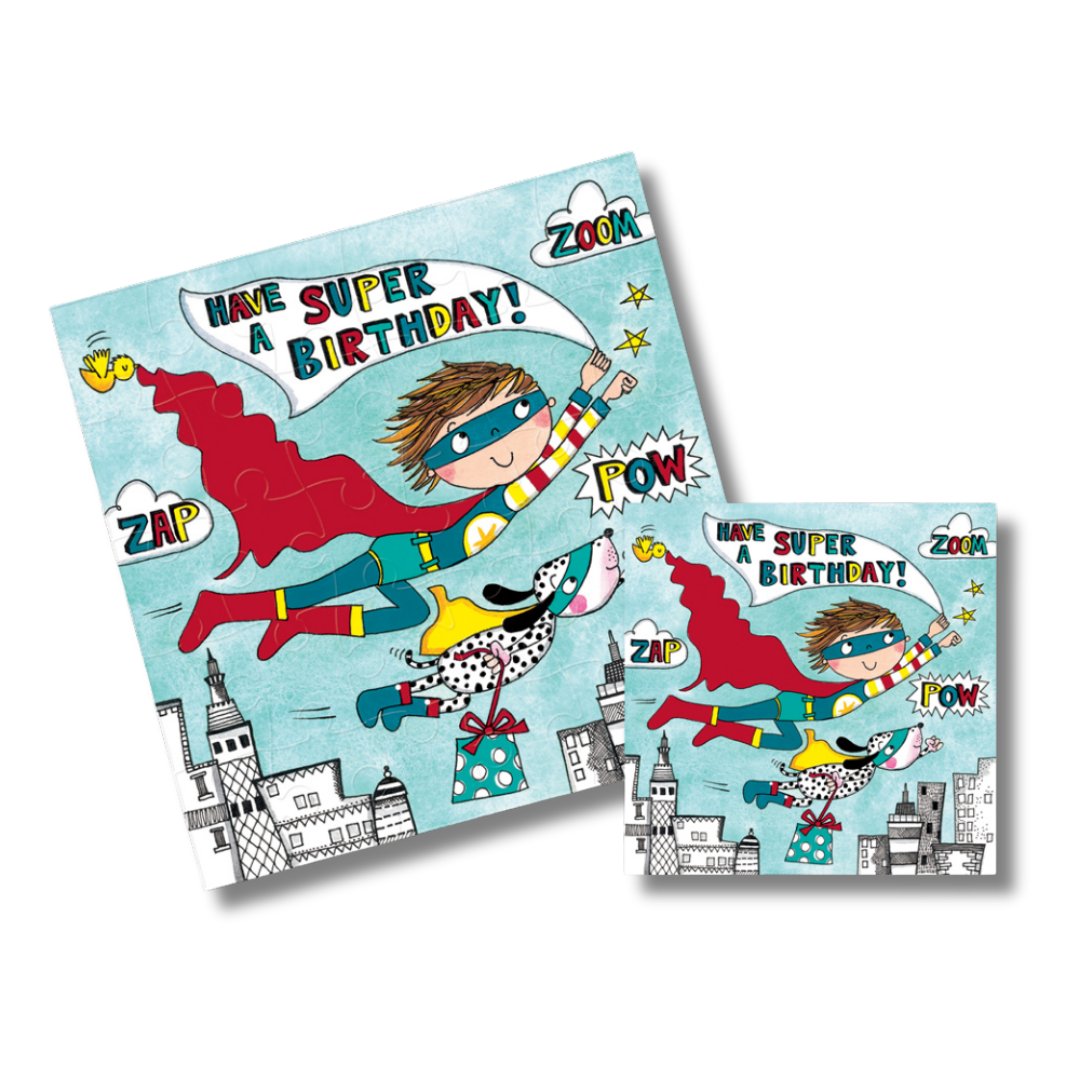 RACHEL ELLEN YapBozlu Yazı Kartı / Super Bdy/Super Boy/Dog