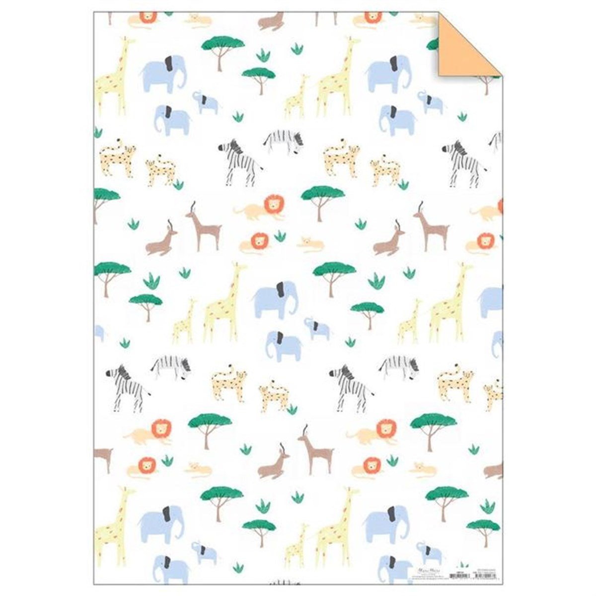 Meri Meri - Safari Gift Wrap Sheets - Safari Hediye Paketleme Kağıtları