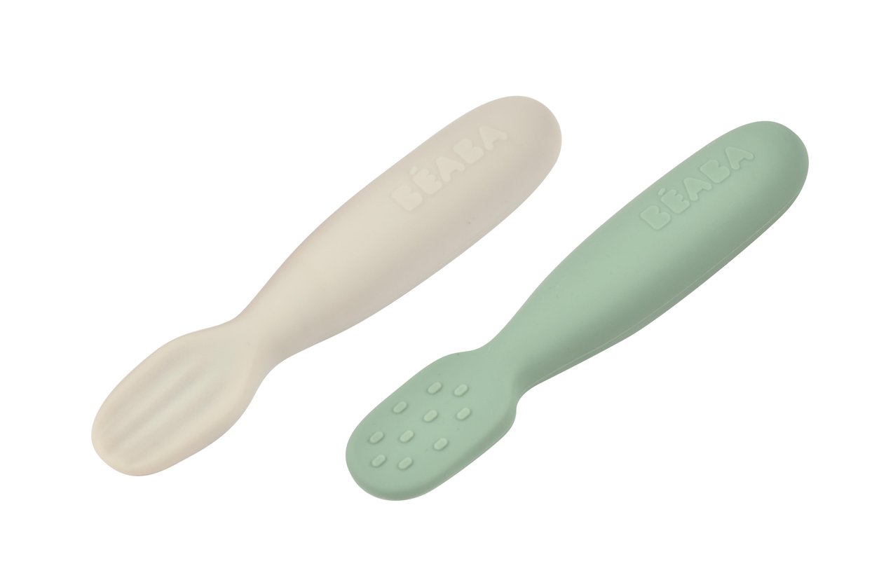 Silikon Kaşık Seti, Sage green/velvet grey
