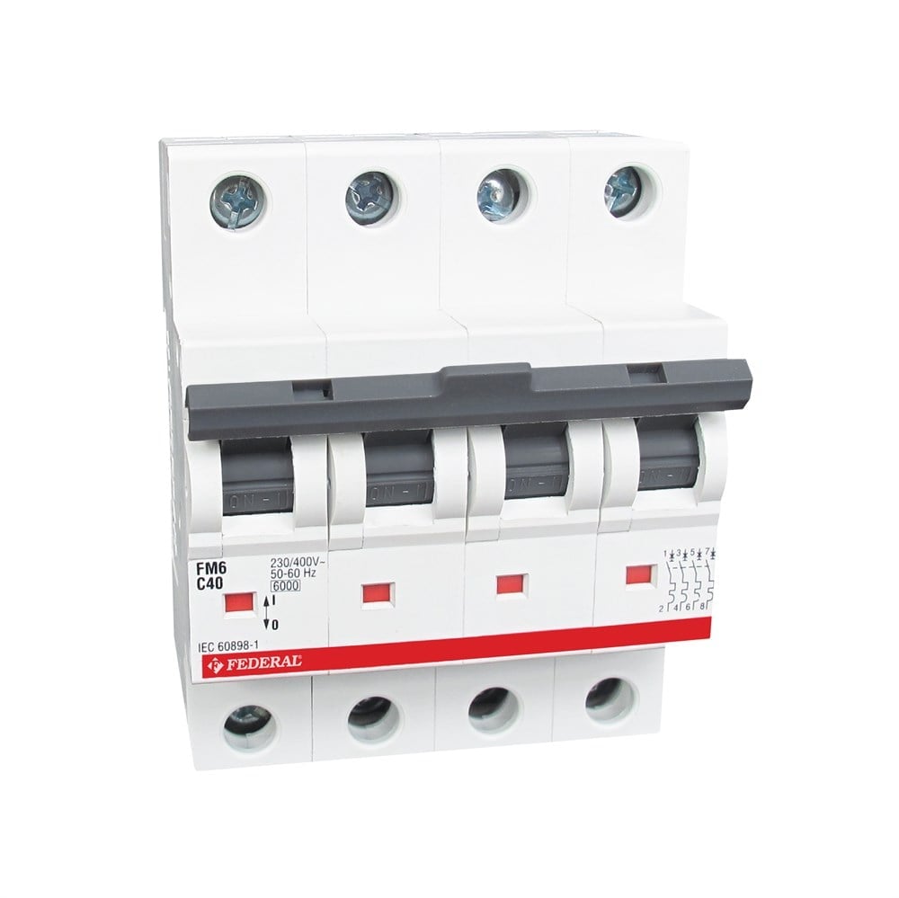 Federal  3X20 A 6 kA C Tipi Grup Otomat