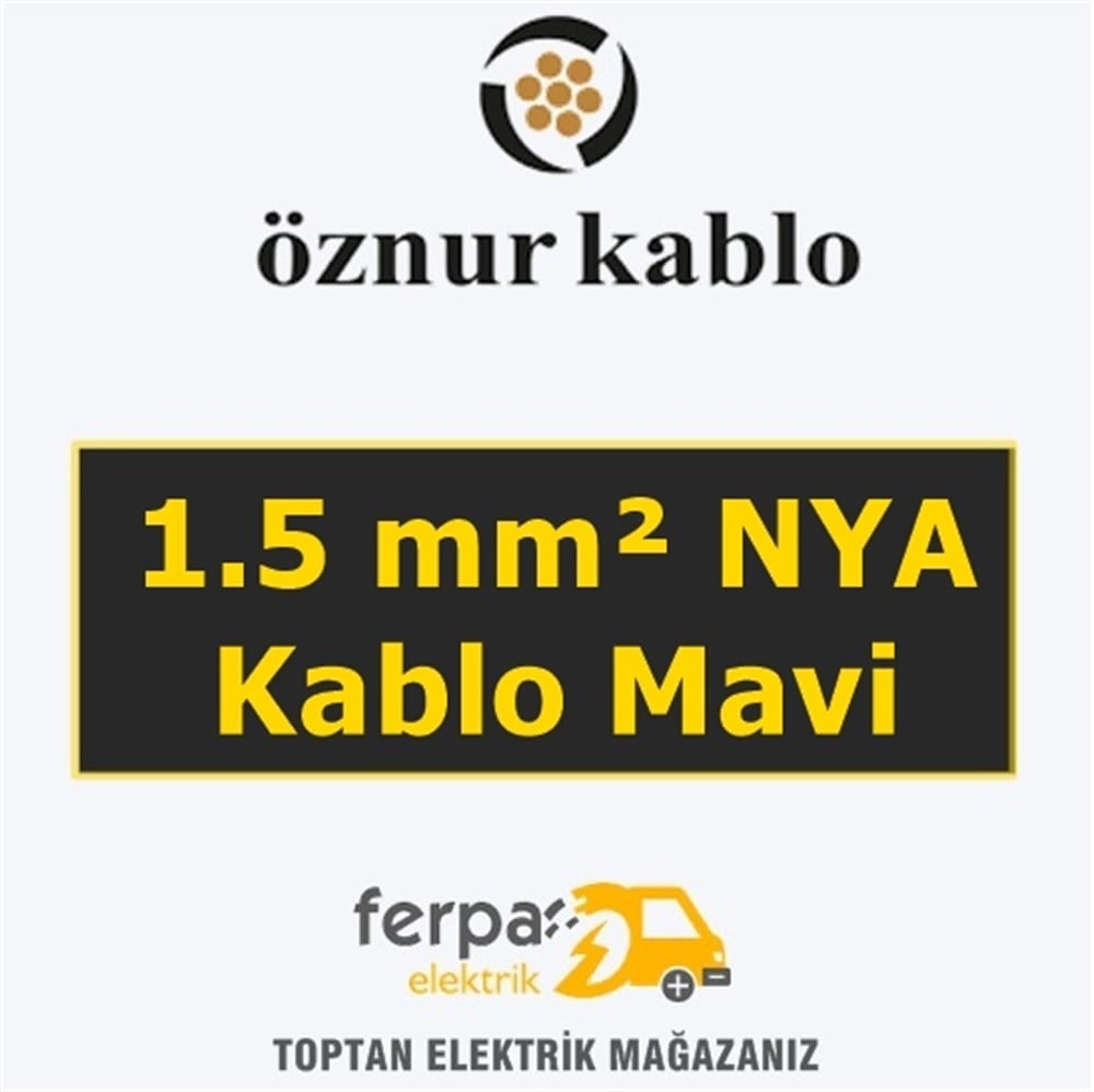 Öznur 1.5 mm² Nya Kablo Mavi