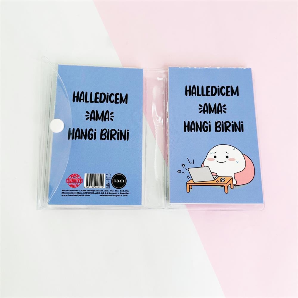 Halledicem Ama  Hangi Birini PP Mini Çanta Defter