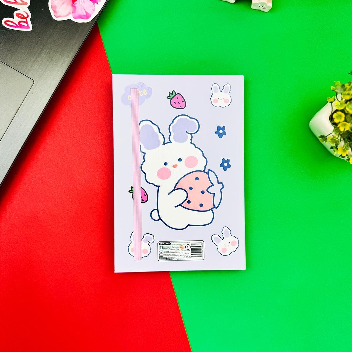 Rabbit Cute Tasarımlı Lastikli Defter