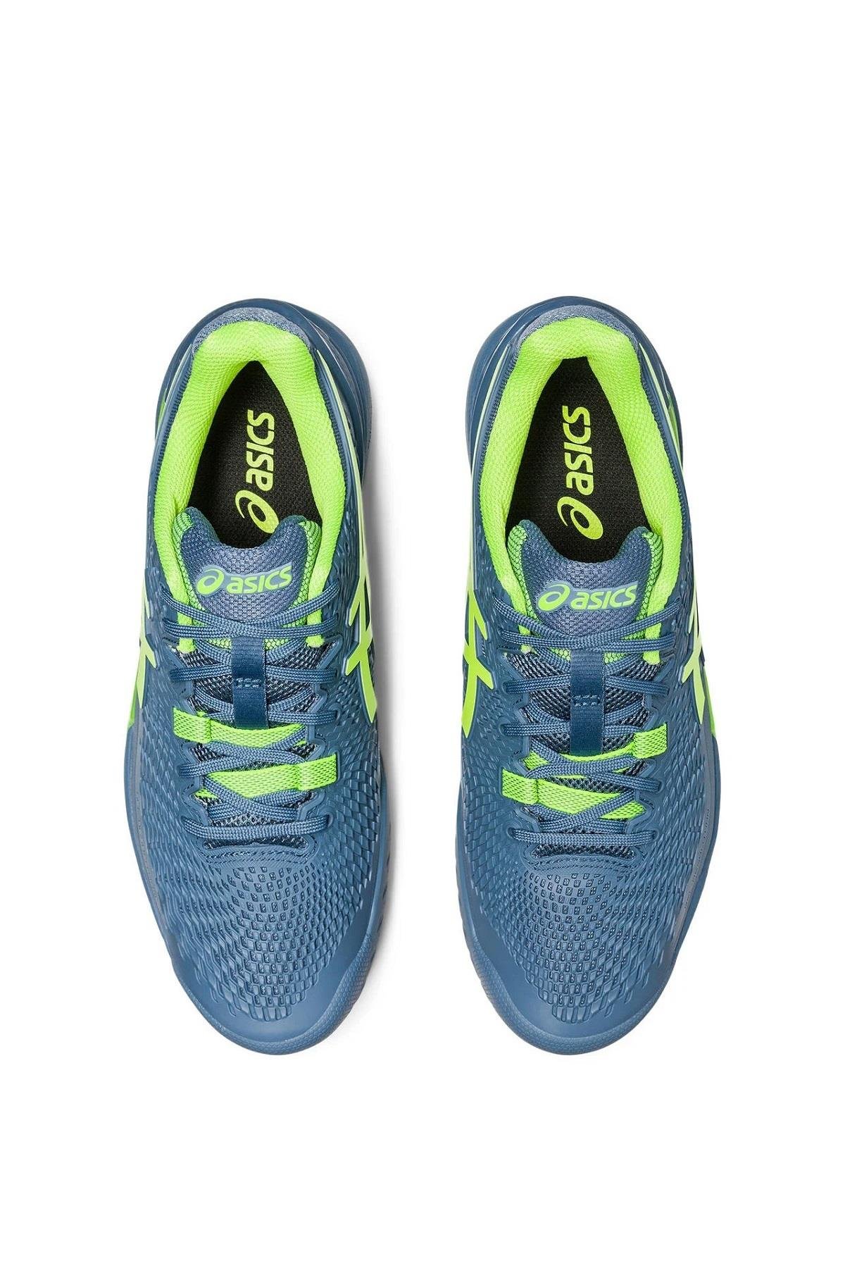 Asics  Asics Gel Resolution 9 Mavi Yeşil Erkek Tenis Ayakkabısı
