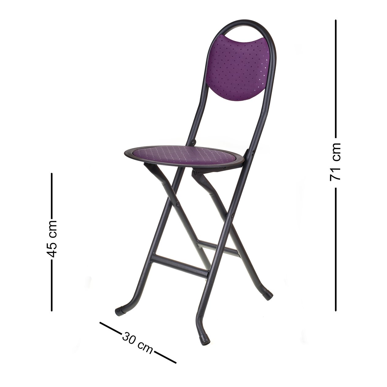 2'Li Katlanır Portatif Sandalye Seti Mor