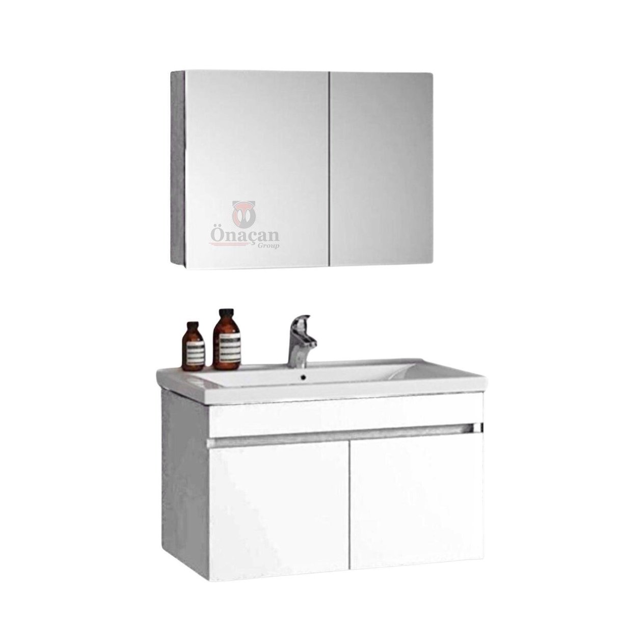 Bagno Gizem 80Cm Beyaz Banyo Dolabı