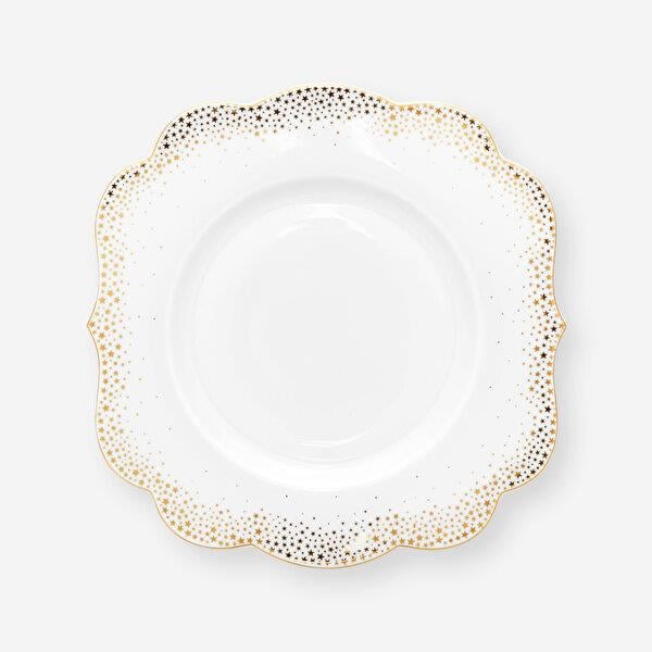 Beyaz Porselen Kahvaltı Tabağı 23,5 Cm Royal Gold White Collection by Pip Studio