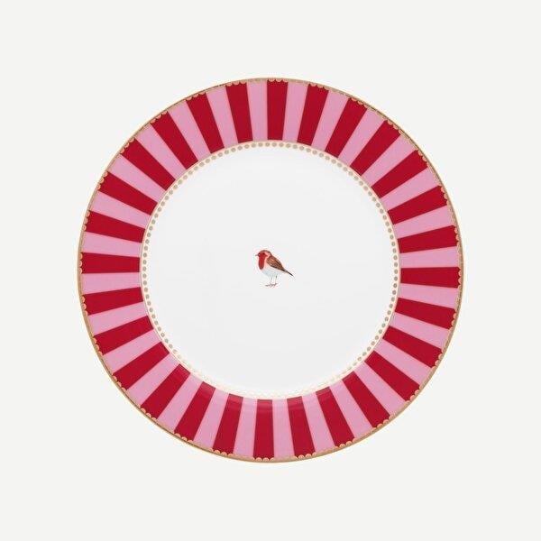 Kırmızı Pembe Porselen Kahvaltı Tabağı 21 Cm Love Birds Collection by Pip Studio