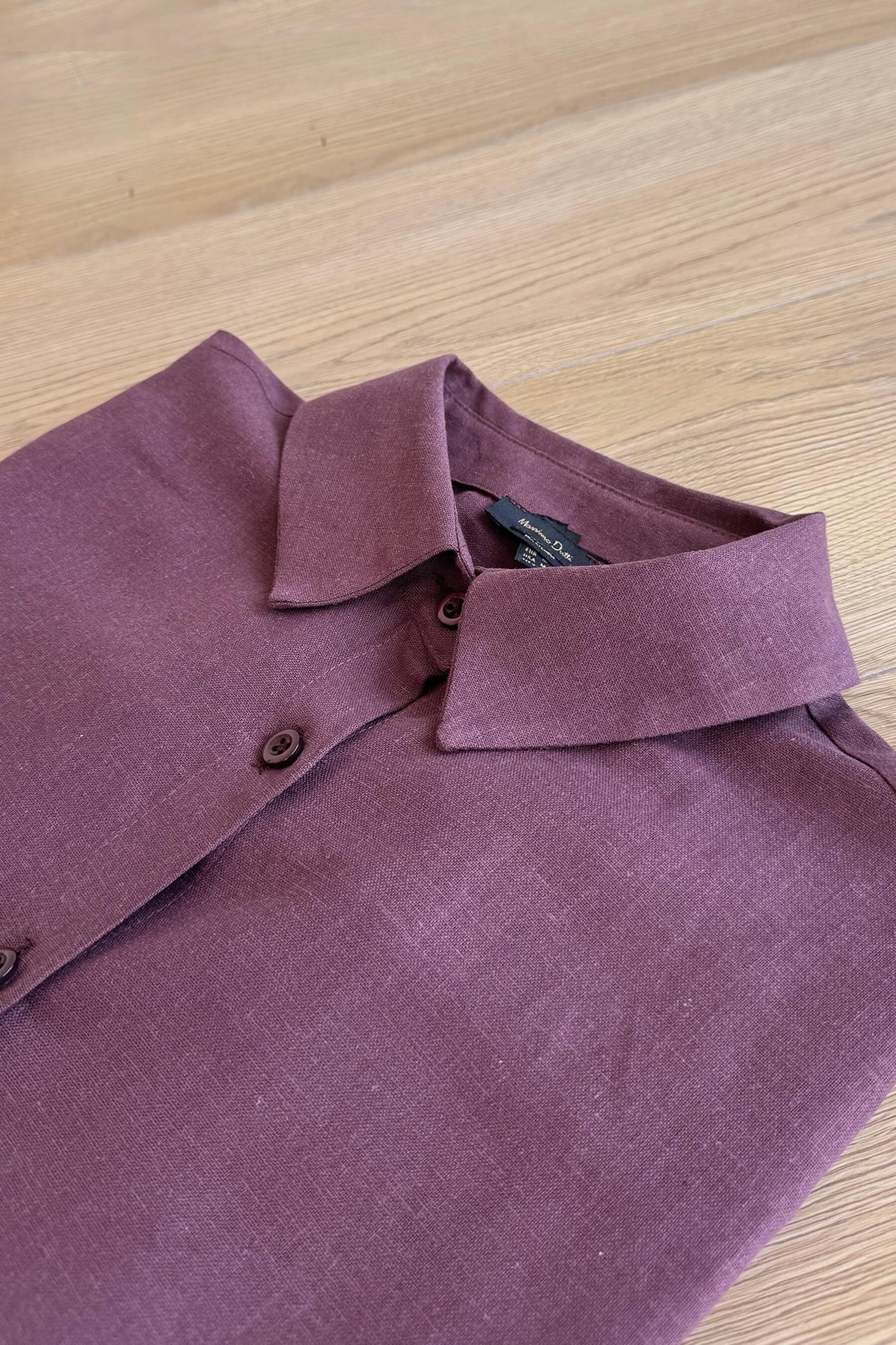 Bordo Premium Keten Gömlek
