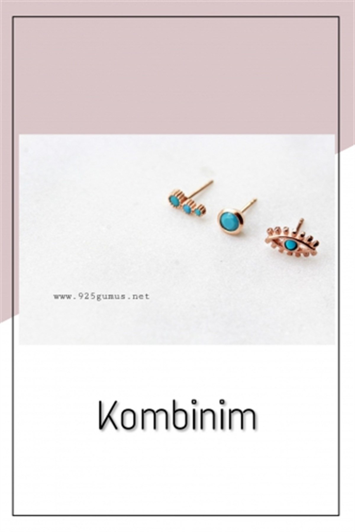 3'lü Kombin Tek Küpe
