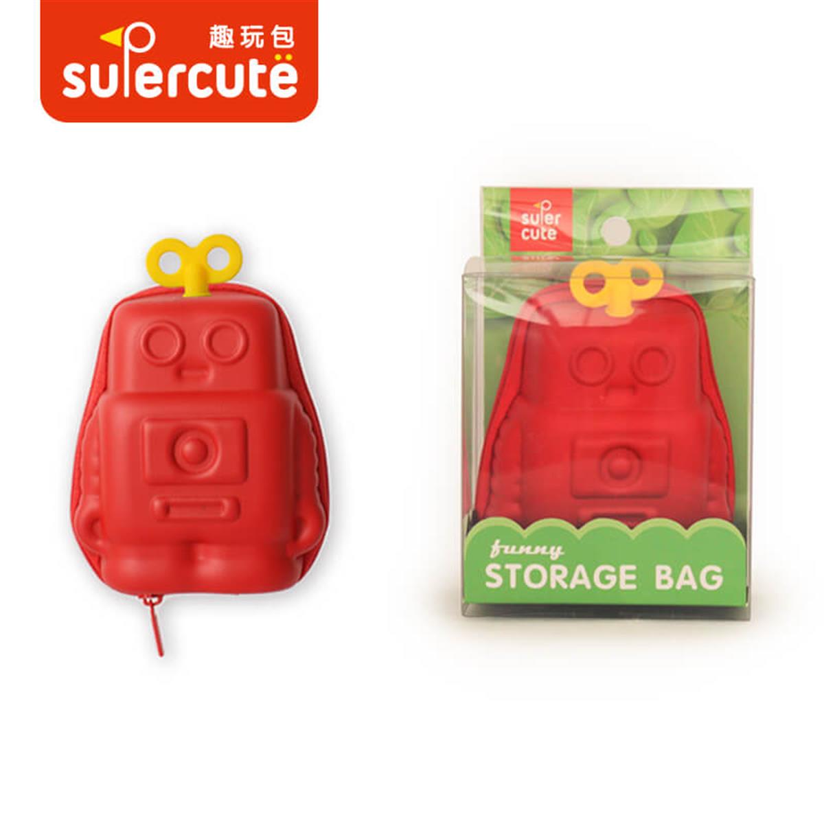 Supercute Mini Anahtar Bozuk Para Çantası - Red Robot