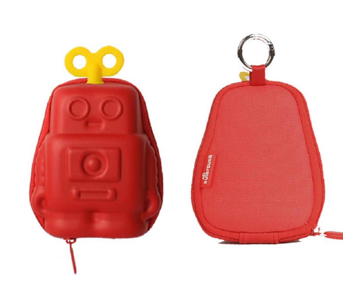 Supercute Mini Anahtar Bozuk Para Çantası - Red Robot