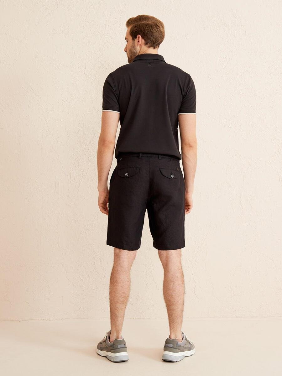 KETEN DÜĞMELİ SHORT