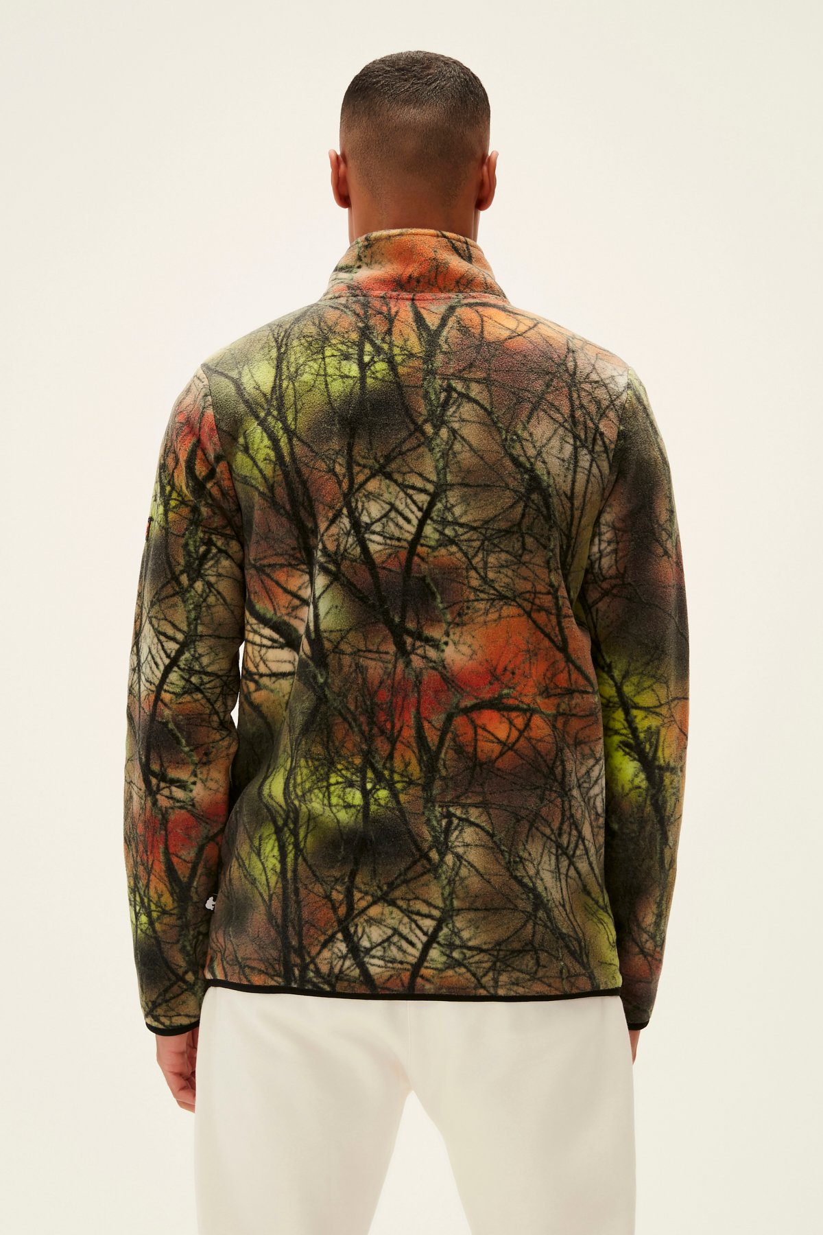 Bad Bear Erkek Haki Ağaç Desenli Tam Fermuarlı Equinox Full Zip Polar Mont